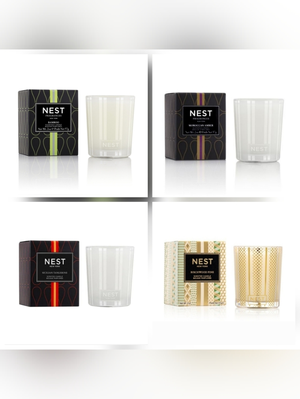 Set Of 4 Nest Votive Candles